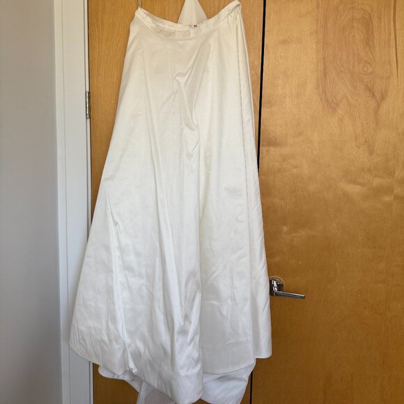 Jenny Yoo Ivory Maxi A-Line Skirt